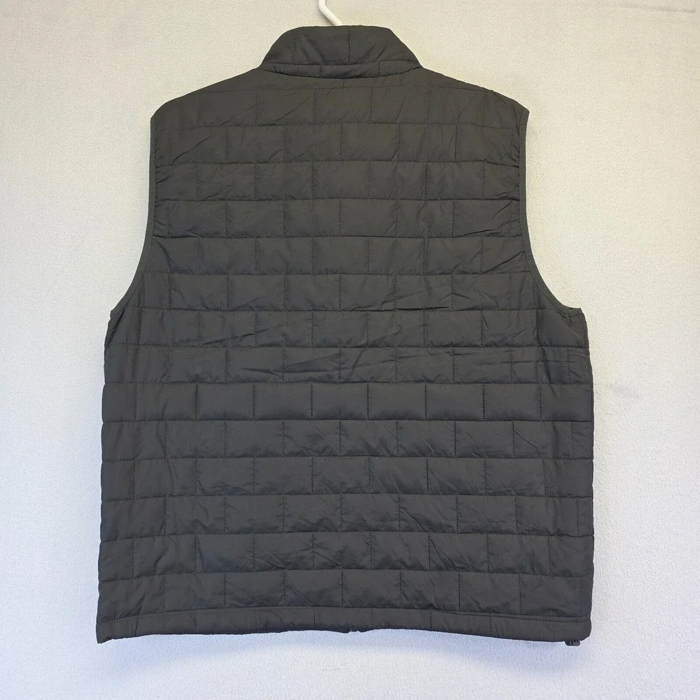 Mack Russo Puff Vest Men 2XL Black Full Zip Mock Neck Insulated Outwear Gorpcore